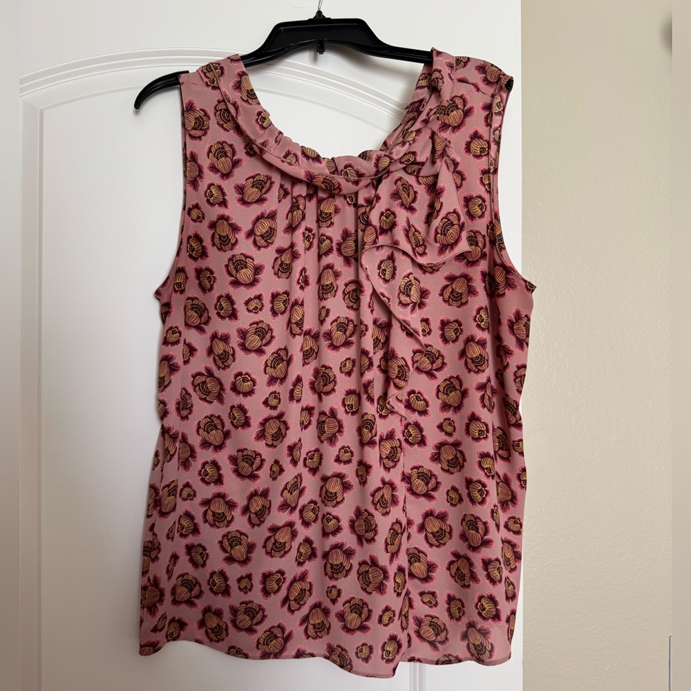 Ann Taylor Pink Floral Blouse